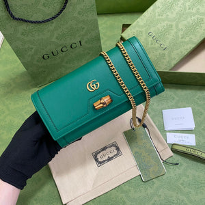 Gucci 658243 Diana chain wallet in Green - Default Title - View 1