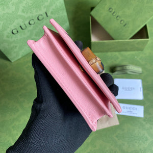 Gucci ??658244 Diana Card Case Wallet in Pink - Default Title - View 3