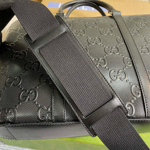 Gucci 658573 Men's GG embossed briefcase Bag Black - Default Title - View 7