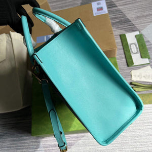 Gucci 659983 GG Small Tote Bag Blue Orange - Default Title - View 3