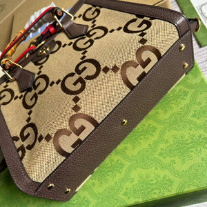 Gucci 660195 Gucci Diana jumbo GG Small Tote Bag Brown - Default Title - View 6