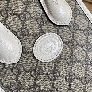 Gucci 671623 Mini Tote Bag With Lnterlocking G White - Default Title - View 5