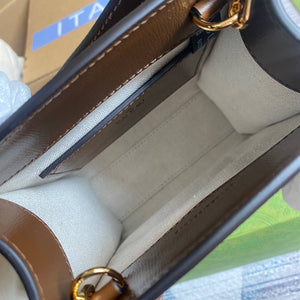 Gucci 671623 Mini Tote Bag With Lnterlocking G Brown - Default Title - View 9