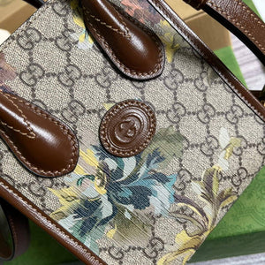 Gucci 671623 Mini Tote Bag With Lnterlocking G Brown - Default Title - View 5