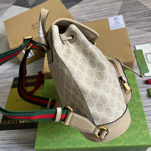 Gucci 674147 Backpack with Interlocking G Beige and white - Default Title - View 3