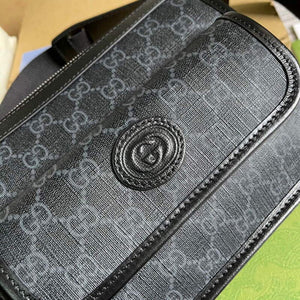 Gucci 674164 Messenger Bag With Interlocking G Black - Default Title - View 5