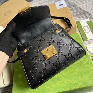 Gucci 675791 Small GG Top Handle Bag Black - Default Title - View 7