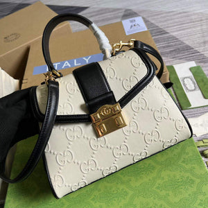 Gucci 675791 Small GG Top Handle Bag White - Default Title - View 4