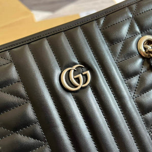 Gucci 675796 GG Marmont medium tote bag Black - Default Title - View 6