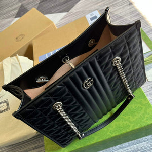 Gucci 675796 GG Marmont medium tote bag Black - Default Title - View 7