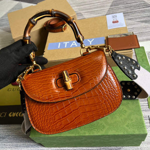 Gucci 675797 Gucci Bamboo 1947 small top handle bag Brown - Default Title - View 5