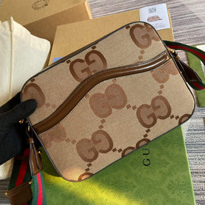 Gucci 675891 Messenger bag with jumbo GG Brown - Default Title - View 1