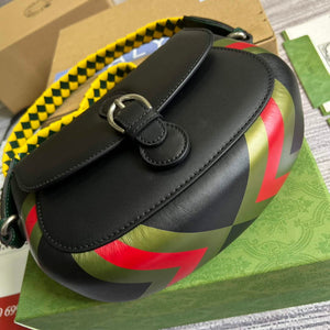 Gucci 679540 Logo-print Leather Shoulder Bag Black - Default Title - View 5
