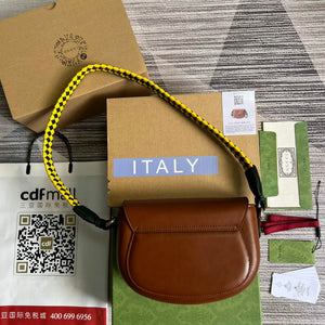 Gucci 679540 Logo-print Leather Shoulder Bag Brown - Default Title - View 2