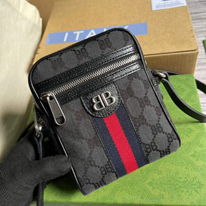 Gucci 680129 Gucci x Balenciaga The Hacker Project Shoulder Zip Bag Black - Default Title - View 4