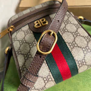 Gucci 680129 Gucci x Balenciaga The Hacker Project Shoulder Zip Bag Brown - Default Title - View 8