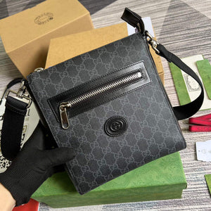 Gucci 681021 GG Supreme messenger bag Black - Default Title - View 4