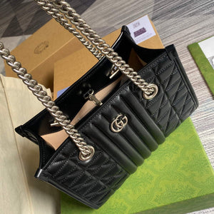 Gucci 681483 GG Marmont small tote bag Black - Default Title - View 6