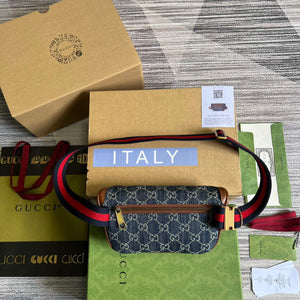 Gucci 682933 Belt bag with Interlocking G Blue and ivory - Default Title - View 3