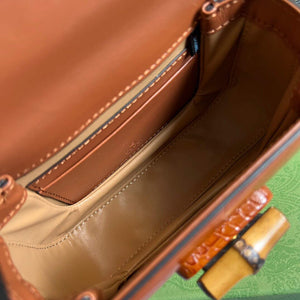 Gucci 686864 Gucci Bamboo 1947 Mini Top Handle Bag Brown - Default Title - View 9