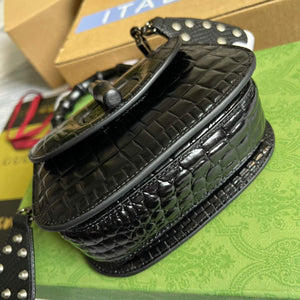 Gucci 686864 Gucci Bamboo 1947 Mini Top Handle Bag Black - Default Title - View 6