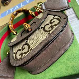 Gucci 686864 Mini jumbo GG Bag With Bamboo - Default Title - View 6