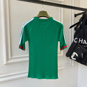 Gucci 693638 adidas x Gucci cropped T-shirt for women green - S - View 3
