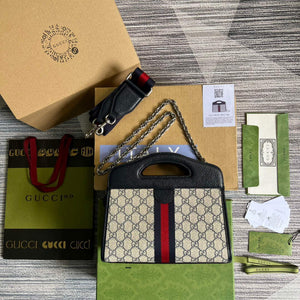 Gucci 693724 Ophidia Small Tote With Web Black - Default Title - View 2