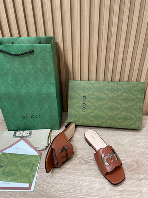 Gucci 694451 Women's Interlocking G cut-out slide sandal G66756 - 34 - View 6