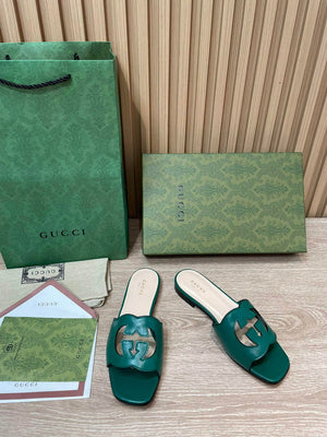 Gucci 694451 Women's Interlocking G cut-out slide sandal G66758 - 34 - View 2