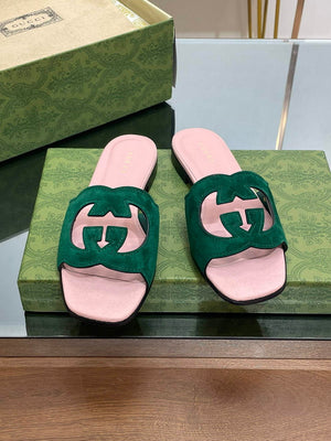 Gucci 694451 Women's Interlocking G cut-out slide sandal G66764 - 34 - View 1