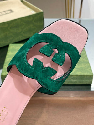 Gucci 694451 Women's Interlocking G cut-out slide sandal G66764 - 34 - View 8