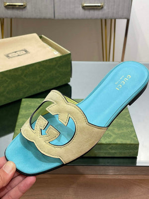 Gucci 694451 Women's Interlocking G cut-out slide sandal G66765 - 34 - View 6