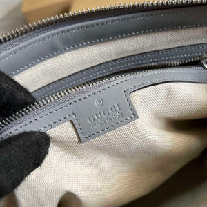 Gucci 696009 GG Embossed Medium Messenger Bag Gray - Default Title - View 9