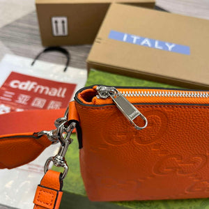 Gucci 696009 Jumbo GG Medium Messenger Bag Orange - Default Title - View 7