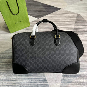 Gucci 696015 Large duffle bag with Interlocking G Black - Default Title - View 2