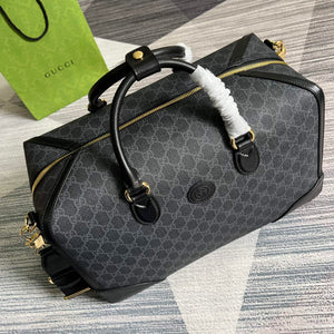 Gucci 696015 Large duffle bag with Interlocking G Black - Default Title - View 8