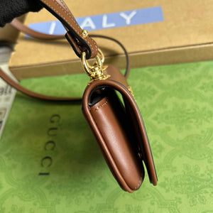 Gucci 698635 Gucci Blondie Mini card case wallet Dark brown - Default Title - View 3