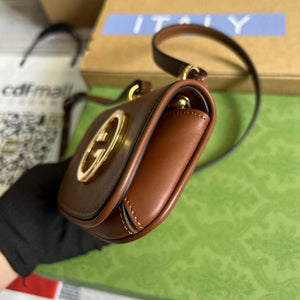 Gucci 698635 Gucci Blondie Mini card case wallet Dark brown - Default Title - View 7