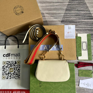 Gucci ?698643 Blondie mini bag in white leather - Default Title - View 2