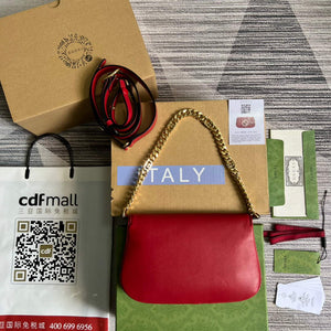 Gucci 699268 Blondie shoulder bag Red leather - Default Title - View 3