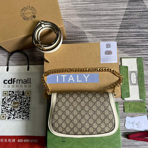 Gucci 699268 Gucci Blondie shoulder bag GG Supreme canvas White - Default Title - View 3