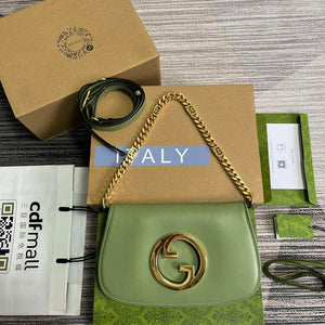 Gucci 699268 Gucci Blondie Shoulder Bag Light green leather - Default Title - View 1