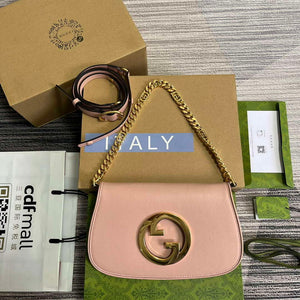Gucci 699268 Gucci Blondie Shoulder Bag Light pink leather - Default Title - View 1