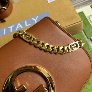 Gucci 699268 Gucci Blondie shoulder leather bag Brown - Default Title - View 5