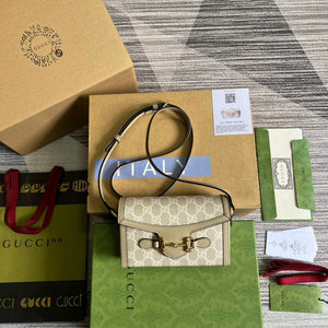 Gucci 699296 Gucci Horsebit 1955 mini bag Oatmeal - Default Title - View 1