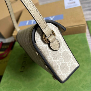 Gucci 699296 Gucci Horsebit 1955 mini bag Oatmeal - Default Title - View 3