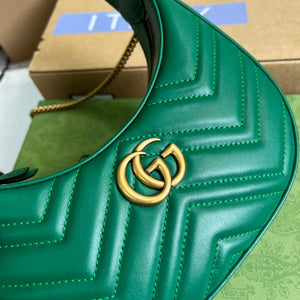 Gucci 699514 GG Marmont half-moon-shaped mini bag Green - Default Title - View 6