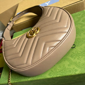 Gucci 699514 GG Marmont half-moon-shaped mini bag Light Pink - Default Title - View 8