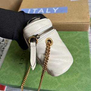 Gucci 699515 GG Marmont Mini Top Handle Bag White - Default Title - View 3